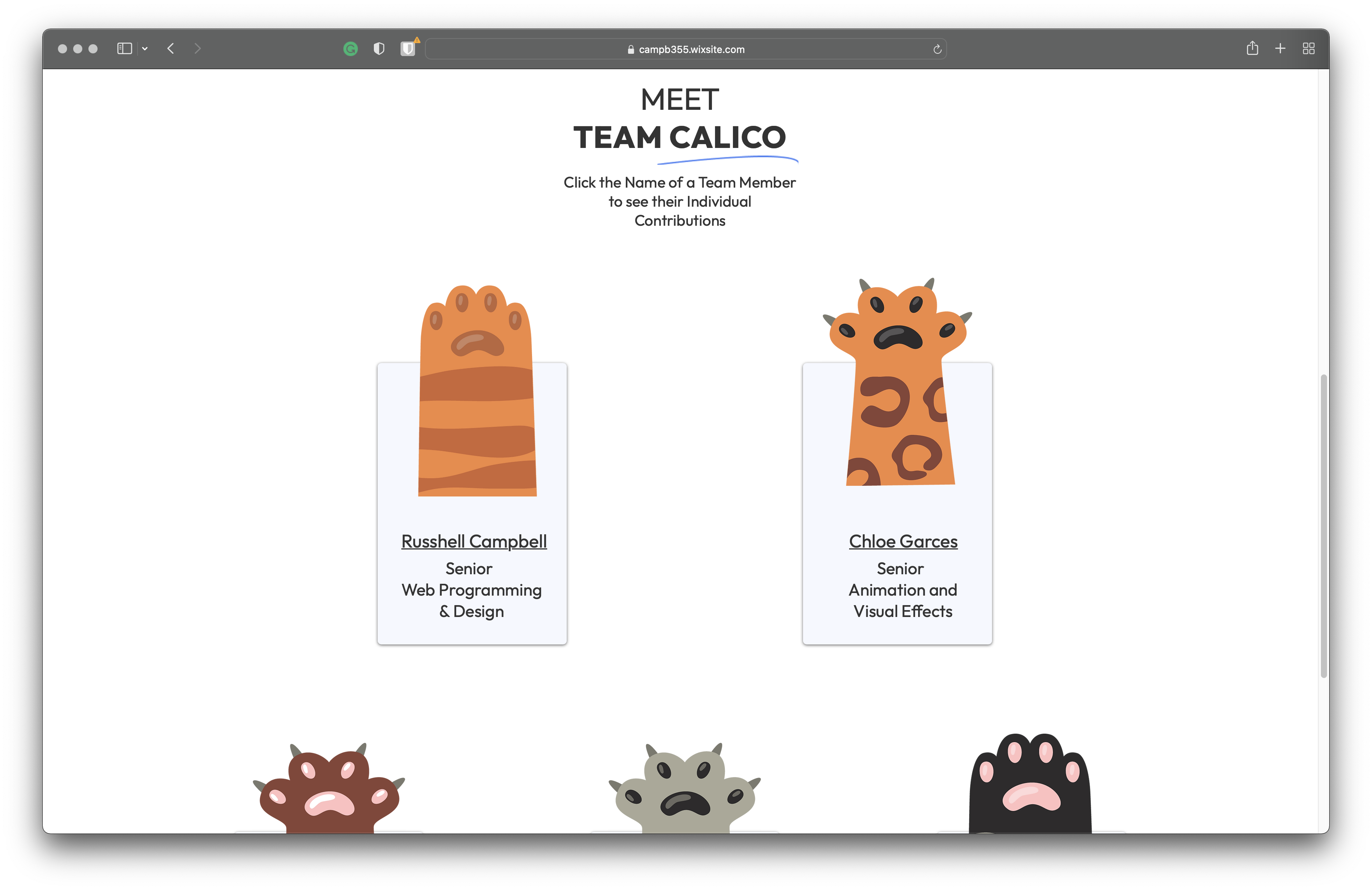 Team Calico Home Page