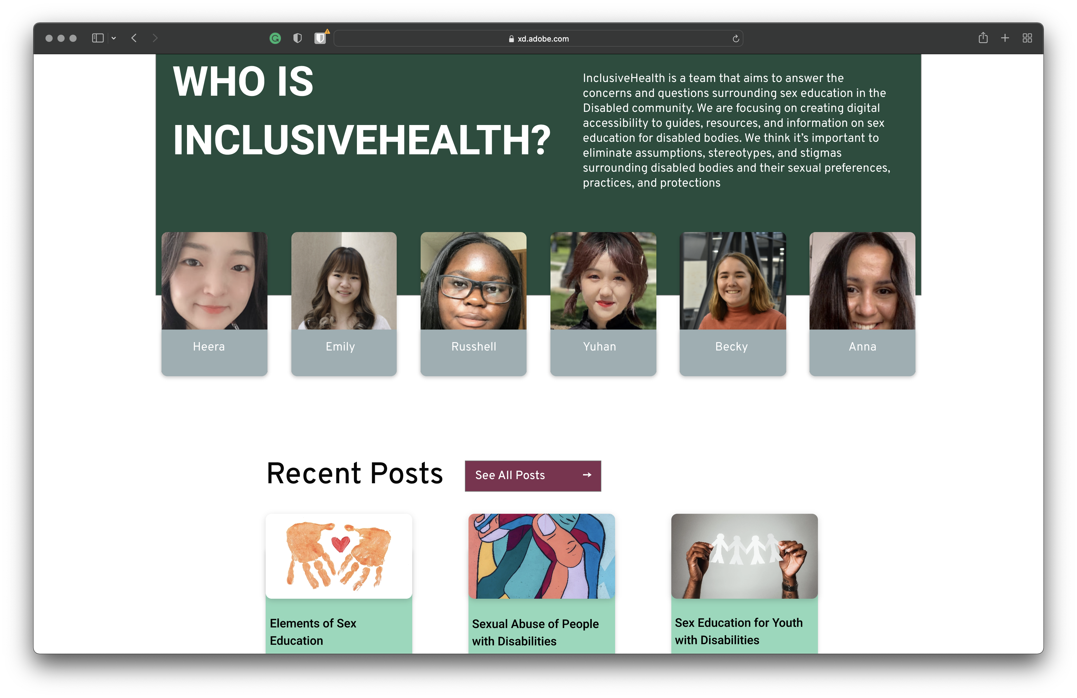 InclusiveHealth Home Page